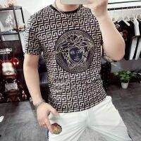 Versace Summer New Men S Round Neck Personal Short-Sleeved T-Shirt