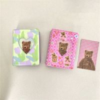 3-Inch Cartoon Bear Photo Album Mini Heart Hollow Kpop Idols Photocards Holder Star Chasing Photos Collect Book Storage Album