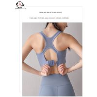 【Sportsangel】Sports fitness running sports underwear women Shockproof beauty back hollow mesh yoga vest