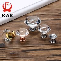 KAK 20-40mm Diamond Shape Design Crystal Glass Knobs Cupboard Drawer Pull Kitchen Cabinet Door Wardrobe Handles Hardware Door Hardware Locks