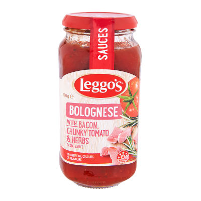 { Leggos  }  Bolognese Pasta Sauce with Bacon, Chunky Tomato &amp; Herbs Size 500 g.