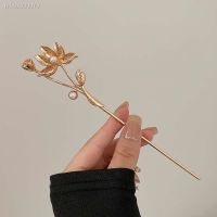 ❣ Lotus Ginkgo Retro Court Style Hairpin for Women Temperament All-match Tiara Hair Accessories for Girl Wedding Head Jewelry