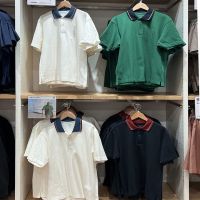 UNIQLO 2022เสื้อโปโลสีคมชัดผู้ชายแขนสั้นลำลองเข้ากับทุกชุด,เสื้อสายลมแบบเรียบง่ายฤดูร้อน448837