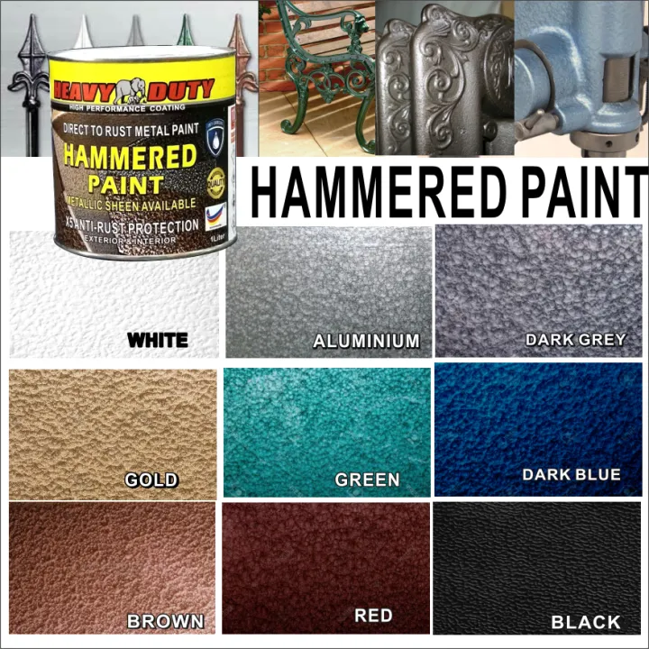 1L ( 1 LITER ) HAMMERED PAINT ( METALLIC PAINT HEAVY DUTY ) HAMMERTONE ...