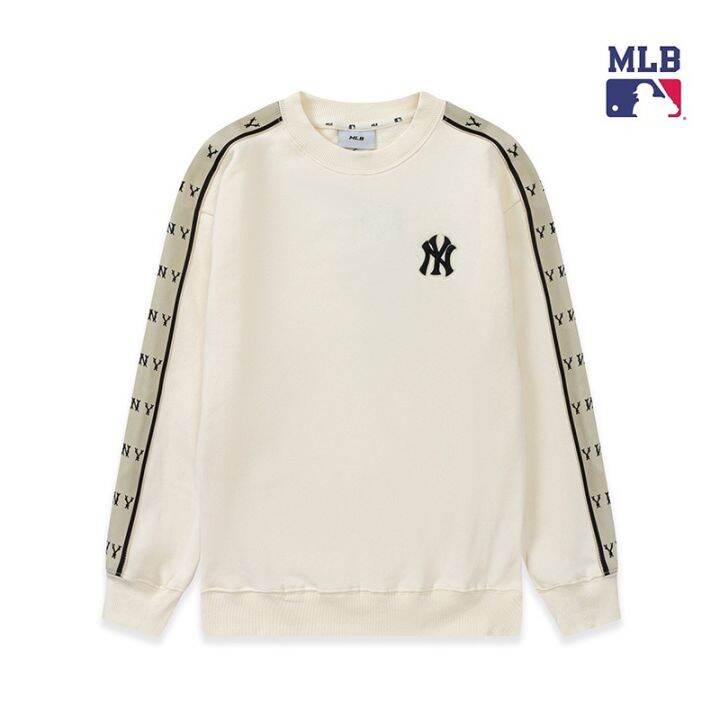 พร้อมส่ง-mlb-ny-เสื้อกันหนาว-คอกลม-แขนยาว-ผ้าฟลีซ-ปักลาย-แฟชั่นใหม่-เสื้อสเวตเตอร์