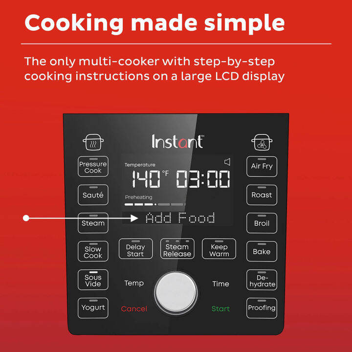 instant-pot-ดูโอ-คริสป์-คอมโบฝาเดียว-หม้อทอดลม-6-2-ลิตร-หม้ออัดแรงดันไฟฟ้า-หม้ออเนกประสงค์-13-in-1-กำลัง-1500w-สีดำ