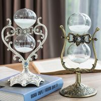 Premium Quality Royal Style Metal Hourglass Home Office Decoration Nordic Decorative Ornaments Gift Friends Colleagues Classmate