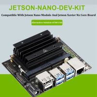 1 Set for Jetson Nano 4GB AI Intelligence Development Board+Heatsink+Case+Fan+Network Card+RJ45 Cable+USB Cable Kit ()