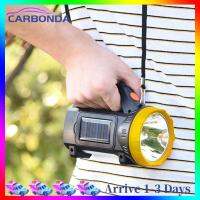 Powerful LED Solar Searchlight Portable Rechargeable Outdoor Camping Flashlights