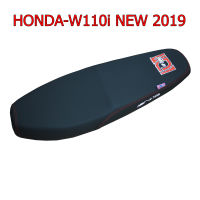 สุดเทพ เบาะแต่ง เบาะปาด เบาะรถมอเตอร์ไซด์สำหรับ HONDA-W110 i NEW ปี2019 หนังด้าน ด้ายแดง