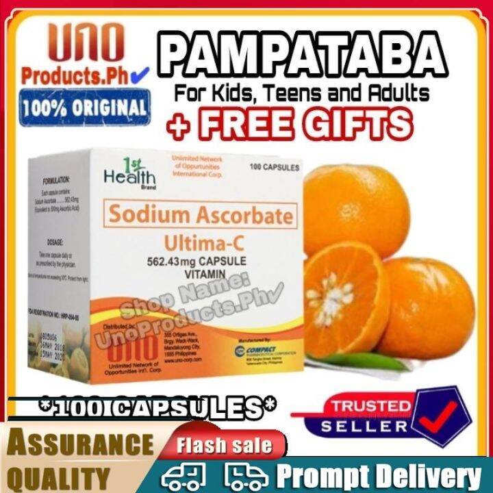 Uno®️ Ultima C 100Capsules Vitamins na Pampataba Sodium Ascorbate For