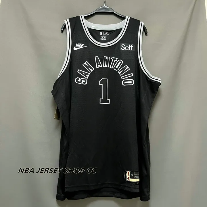 San Antonio Spurs Men's Nike Association Edition 2023 #1 Draft Pick  Swingman Jersey