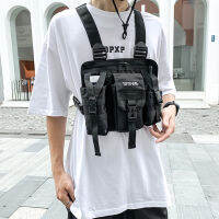 Molle กระเป๋าคาดหน้าอกผ้า Oxford Molle Chest Packs ปรับได้หลายกระเป๋าน้ำหนักเบาสำหรับอุปกรณ์ตั้งแคมป์กลางแจ้ง