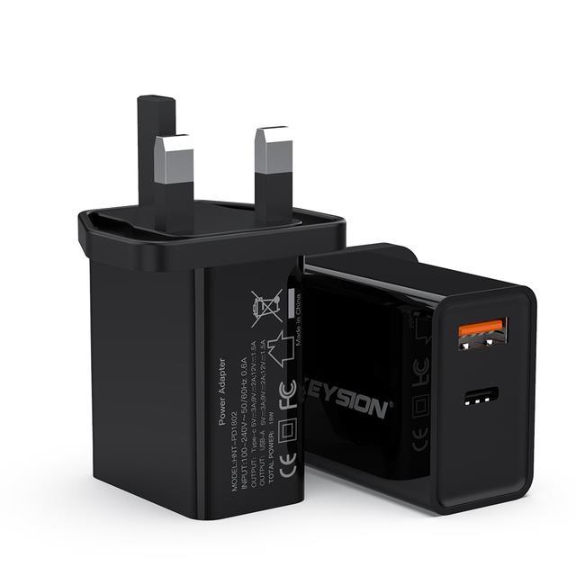 keysion-เครื่องชาร์จ-pd-18w-ชาร์จอย่างเร็วช่องเสียบ-usb-2ช่อง3-0ที่ชาร์จสำหรับไอโฟน13-pro-12-samsung-xiaomi-qc-3-0อะแดปเตอร์ชาร์จในรถยนต์โทรศัพท์มือถือ