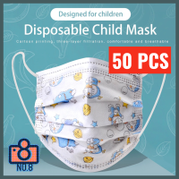 No.8 พร้อมส่งไทย Face Mask KID DORAEMON โดราเอม่อน หน้ากากอนามัย ผ้าปิดจมูก สองด้านผ้า 3 ชั้น 1 กล่อง 50 ชิ้น