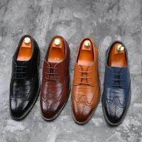 รองเท้าบุรุษอ๊อกฟอร์ด Hcrafted หนังวัวแท้ Brogue รองเท้าชุดเดรสคลาสสิกรองเท้าทางการธุรกิจผู้ชาย