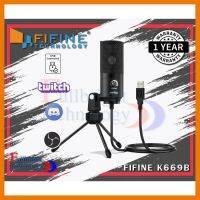 สินค้าขายดี!!! FIFINE K669B USB Condenser Microphone with mini-tripod ไมค์คอนแดนเซอร์บันทึกเสียง รับประกันศูนย์ 1 ปี ที่ชาร์จ แท็บเล็ต ไร้สาย เสียง หูฟัง เคส ลำโพง Wireless Bluetooth โทรศัพท์ USB ปลั๊ก เมาท์ HDMI สายคอมพิวเตอร์