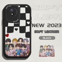 เคส Case4you สำหรับ Vivo Y02A Y02T บางผิวรู้สึกเป็นที่นิยมบอยส์เกาหลีบีเคสหลังหนังซิลิโคนนิ่มปกหนังเคสโทรศัพท์