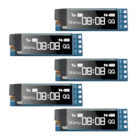 5 Pieces I2C Display Module 0.91 Inch I2C OLED Display Module I2C OLED Screen Driver DC 3.3V-5V