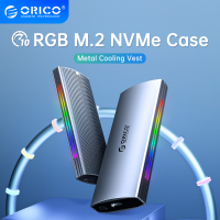 ORICO RGB M.2 NVMe SSD Enclosure 10Gbps USB3.1 Gen2อลูมิเนียมสำหรับ M Key M2 Solid State Drive 2230 2242 2260 2280สำหรับ PC