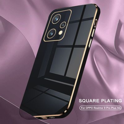 Realmi 9 Pro Plus Case Luxury Plating Gold Frame Camera Protect Fundas For Realme 9 Pro+ 9i Case TPU Soft Cover Realme9 5G Coque Electrical Connectors