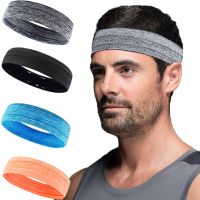 【YF】 Unisex Sports Sweatband Headband Stretch Elastic Quick Dry Breathable Gym Running Yoga Hair Band Non-slip Tennis Headwrap