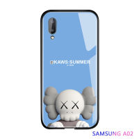 UCUC เคสโทรศัพท์เคสสำหรับ Samsung A02/ M02ปลอก Samsung Galaxy M02ผู้ชายที่เป็นที่นิยมน้ำการ์ตูนเคสมือถือ เคสโทรศัพท์ เคส Girls Limited Edition กระจกเทมเปอร์ปลอก Slim ขอบซิลิโคนฝาครอบโทรศัพท์