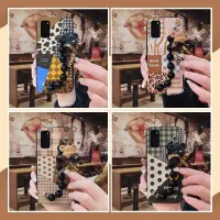 cute Solid color Phone Case For Samsung Galaxy S20/SM-G980F Cartoon Anti-fall Nordic style Skin-friendly feel