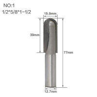 1Pc 1/2 Shank Cnc Carbide End Mill เครื่องมือใบมีดยาวรอบจมูก Bit Core กล่อง Router Bit - Long Reach