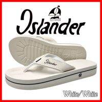 [A NEW HOT]★หน่วย✅Islander รองเท้าแตะยางฤดูร้อนแท้สำหรับผู้ชายสีขาว/ขาว