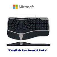 คีย์บอร์ด Microsoft Natural Ergonomic Keyboard 4000  (English keyboard only ) แถมสติ๊กเกอร์ภาษาไทย