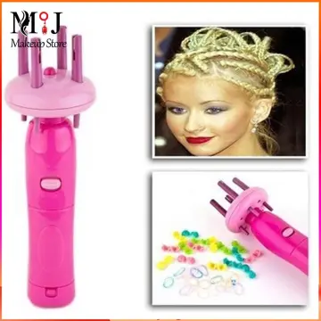 Hair Braider, Automatic Hair Braiding Tool, Electric Braider Hair Twist  Tool, Hair Knitted Hair Twister Braid Device for Girl's Headdress, Pink