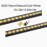 【In-demand】 kgcwmw 100Pcs Led แบบ SMD 2835 0.5W 1ความสว่างสูงสีขาว3V 6V 9V 18V 36V 350mA 150MA 100MA 30MA 60MA 50MA 3000K-10000K ลูกปัดนำ