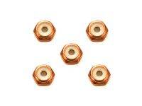 95556  TAMIYA Mini 4WD  2mm Aluminum Lock Nut (Orange, 5pcs.)