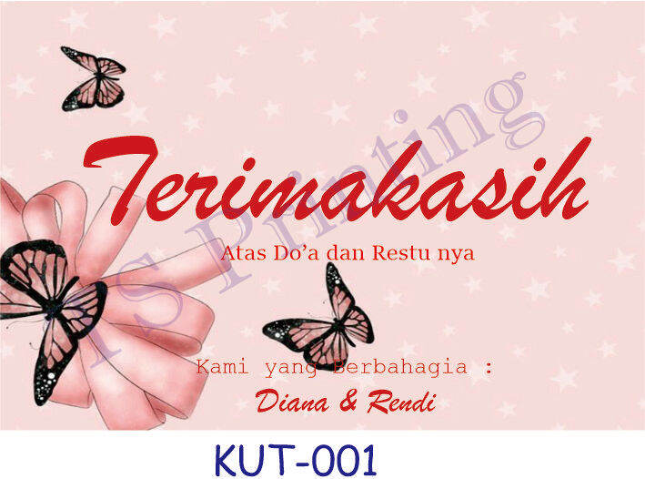 Kartu Ucapan Terimakasih custom (isi 100pcs) | Lazada Indonesia