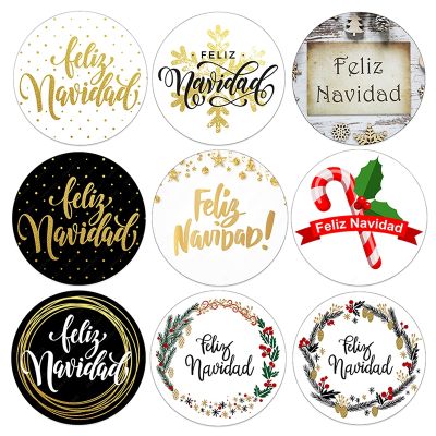 hot！【DT】▬♦✑  Feliz Navidad Spanish Stickers Labels Wrapping Label