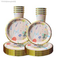 ▽✣✁ Fairy Theme Disposable Tableware Fairy Tale Tea Party Butterfly Princess Plates Napkins Kids Girls Happy Birthday Party Supplies