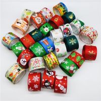 10mm 15mm 25mm Mix 5yards Print Grosgrain Ribbon Handmade Printed Christmas Ribbon For Sewing Fabric Christmas Decoration Gift Wrapping  Bags