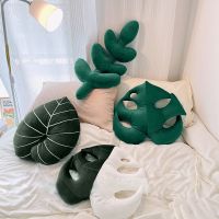 Leaf Pillow Plush Tropical Plant Cushions Neck Pillow for Sofa Living Room Home Decor Sofa Cushions Almohada Christmas Gift 등쿠션 Travel pillows