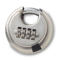 ▧✟ Stainless steel round combination 4 digits combination lock door safety padlock luggage luggage metal combination lock padlock