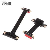 ☍✕✙ PCIE X1 Riser Cable Dual 90 Degree Right Angle Extension Cable X1 To X1 Transfer Cable Extension Cable With Extender