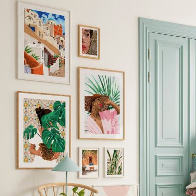 Tropic Morocco Wall Art ผ้าใบพิมพ์ภาพวาดตกแต่ง Retro Wall โปสเตอร์ภาพความงามนามธรรมสำหรับตกแต่งห้องนั่งเล่น