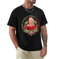 2023 NewClassic Dolly Tee Parton Have A Holly Dolly คริสต์มาสเสื้อยืด Plus ขนาดเสื้อ Heavyweight T เสื้อผู้ชายกราฟิก T เสื้อ