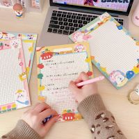 Cute Cartoon Girl Grid Plan Notepad Girl Heart Tear off Note Message Memo Pads Kawaii School Supplies Stationery School Supplies