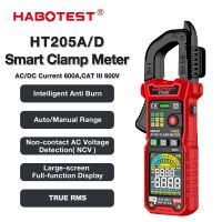 HABOTEST HT205 Inrush Clamp Meter 600A True RMS AC/DC  Amp Meter Measures   Temperature Capacitance Tester