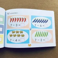 【Ready】? Kindergarten Preschool Mathematics Workbook Look at the picture and calculate the formula within 10 Addition and subtraction decompose group oral calculation