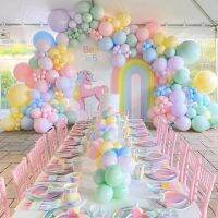 20/50 ชิ้น Macaron สีสันพาสเทลลูกโป่ง Baby Shower วันเกิดตกแต่งปาร์ตี้สีสัน Pastel Candy Rainbow DIY Suppli-WIOJ SHOP