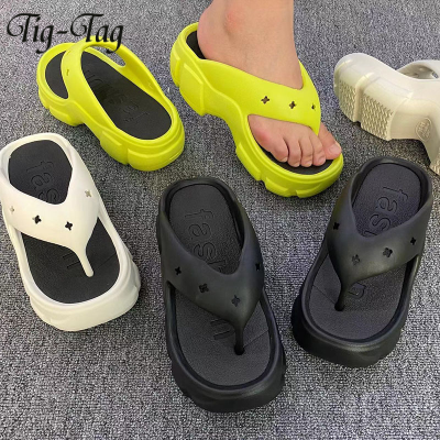 Tig-Tag รองเท้าแตะ วัสดุ EVA รองเท้าแตะหญิง ลำลองสำหรับผู้หญิง พื้นรองเท้าหนามาก มีจําหน่ายในสต็อก TT23061207