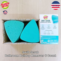 Scotch-Brite® Swift Scrub Bathroom Buildup Remover 2 or 6 Count สก๊อตช์-ไบรต์ ฟองน้ำขัดคราบสกปรกในห้องน้ำ แผ่นขัดขจัดคราบ