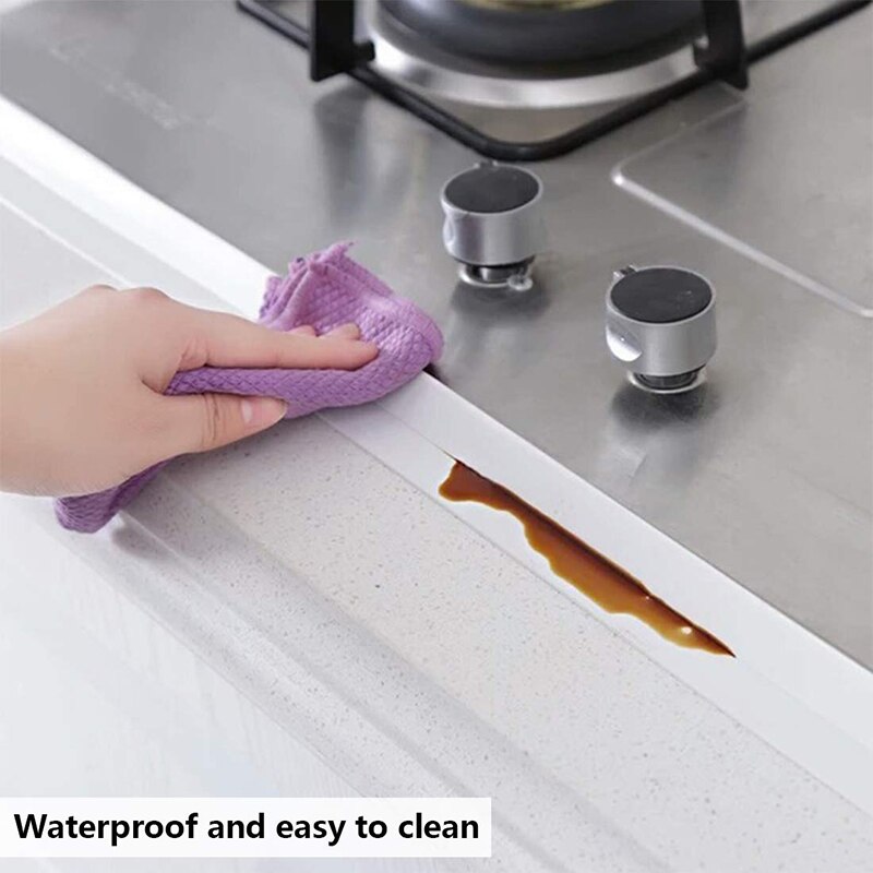 3.2 Meters Bathroom Sink Bath Sealing Strip Mold Proof Tape PVC Self Adaptive Waterproof Wall Sticker Plaster For Kitchen